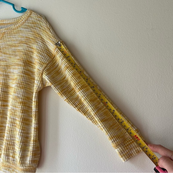 Old Navy Kids 2-Piece Waffle Knit Lounge Set | Size 5T | Yellow White Girls - Picture 8 of 13